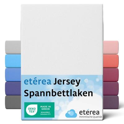 etérea Comfort Jersey Spannbettlaken Weiss 200x220 cm - 200x220 cm