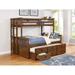 Otis Weathered Walnut Bunk Bed with Storage Trundle