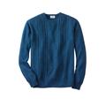 Men's Big & Tall Liberty Blues™ Crewneck Cable Knit Sweater by Liberty Blues in Royal Blue Marl (Size 6XL)