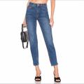 Free People Jeans | Free People Women's Mom Jeans High Waisted Dark Denim 25 Blue Cropped | Color: Blue | Size: 25