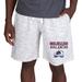 Men's Concepts Sport White/Charcoal Colorado Avalanche Alley Fleece Shorts