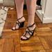 Burberry Shoes | Burberry Wedge Studded Sandals | Color: Black | Size: 8