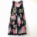 Anthropologie Dresses | Anthropologie Maeve Violetta Layered Floral Dress | Color: Black/Green | Size: Xs