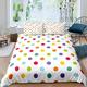 Loussiesd Polka Dots Bedding Set Colorful Circles Duvet Cover For Kids Adults Women Rainbow Geometry Comforter Cover Multicolor Dots Bedspread Cover Bedroom Decor Quilt Cover 3Pcs Super King