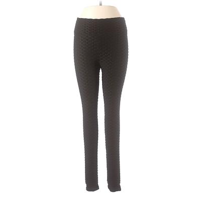 Valia Leggings: Black Houndstooth Bottoms - Women's Size Large