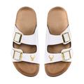 Women's FOCO Milwaukee Bucks Double-Buckle Sandals