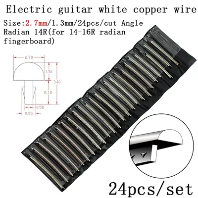 24pcs Fingerboard Frets Fret Wire For Electric Guitar nickel silve Stainless Steel 2.4MM 2.7mm 2.9MM