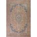 Floral Traditional Mashad Persian Area Rug Hand-knotted Wool Carpet - 9'5" x 12'6"