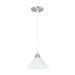 Aspen Creative 1-Light Mini Pendant Ceiling Light Satin Nickel Finish - SATIN NICKEL