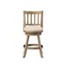 Benjara Swivel Solid Wood Stool Wood in White | 37.5 H x 18 W x 21.5 D in | Wayfair BM274279