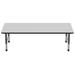 Factory Direct Partners Rectangle T-Mold Adjustable Height Activity Table Laminate/Metal in Gray/Black | 30 H in | Wayfair 10035-GYBK