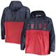 "Men's Navy/Red Minnesota Twins Big & Tall Split Body Anorak Half-Zip Jacket"