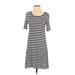 Ann Taylor LOFT Outlet Casual Dress - Shift: Blue Print Dresses - Women's Size X-Small