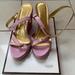 Coach Shoes | Coach Cathleen Pink Wedge Sandals Size 7 | Color: Pink | Size: 7