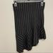 Zara Skirts | 111 W & B Zara Collection Gray Pinstripe Assymeteical Skirt Small | Color: Gray/White | Size: S