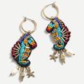 J. Crew Jewelry | J. Crew Nwt Beaded Seahorse Statement Earrings | Color: Black/Blue | Size: Os