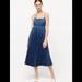 J. Crew Dresses | J Crew Smocked- Waist Pleated Dress In Gingham | Color: Black/Blue | Size: 16