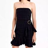 American Eagle Outfitters Dresses | American Eagle Outfitters Strapless, Black, Wrap Tie Dress, Size Us Xs | Color: Black | Size: Xs