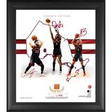 Fred VanVleet OG Anunoby & Scottie Barnes Toronto Raptors Facsimile Signature Framed 15" x 17" 2021-2022 Franchise Foundation Collage with a Piece of Team-Used Basketball - Limited Edition 416