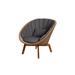 Cane-line Peacock Teak Patio Papasan Chair w/ Cushions Wood/Wicker/Rattan in Brown | 34.3 H x 35.9 W x 36.7 D in | Wayfair 5458UT-5458YN145