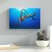 Latitude Run® Diver & an Octopus by David Fleetham - Wrapped Canvas Photograph Print Canvas, Wood in Blue/Brown | 20" H x 30" W | Wayfair