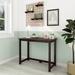 Latitude Run® Amboise Small Desk K/D W:39.50 X D:19.75 X H:29.5 Wood in Brown/Green | 29.75 H x 39.5 W x 19.75 D in | Wayfair