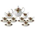 Royal Albert Old Country Roses 15pc Tea Set Bone China | 6.09 H x 6.09 W x 10.5 D in | Wayfair IOLCOR06958