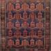 Brown/Indigo 60 W in Indoor Area Rug - Bloomsbury Market Traditional Violet/Orange/Brown Area Rug Polyester/Wool | Wayfair