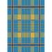 Blue/Yellow 0.35 in Indoor Area Rug - East Urban Home Patterned Yellow/Blue Area Rug Polyester/Wool | 0.35 D in | Wayfair