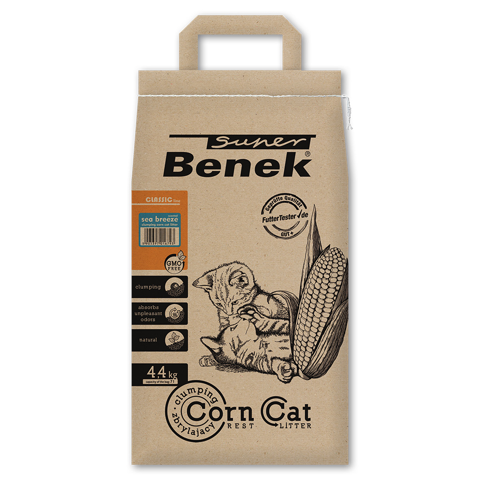7l Super Benek Corn Cat Sea Breeze Litter