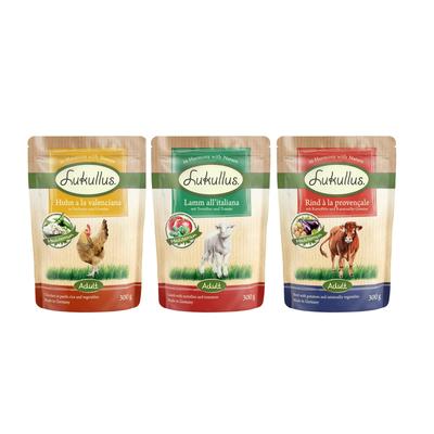 24x300g Lukullus Pouches Mediterranean Dog Food Shopping