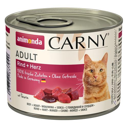 6x200g Beef & Hearts Animonda Carny Wet Cat Food
