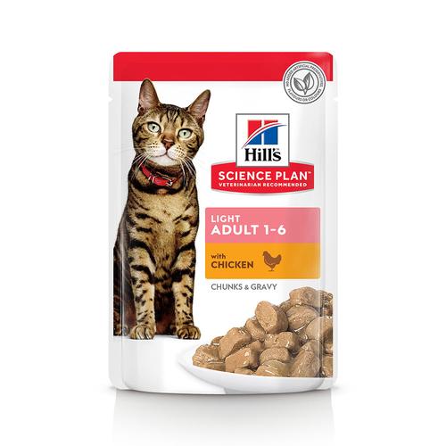 12x85g Chicken Adult Light 1-6 Hill's Science Plan Wet Cat Food