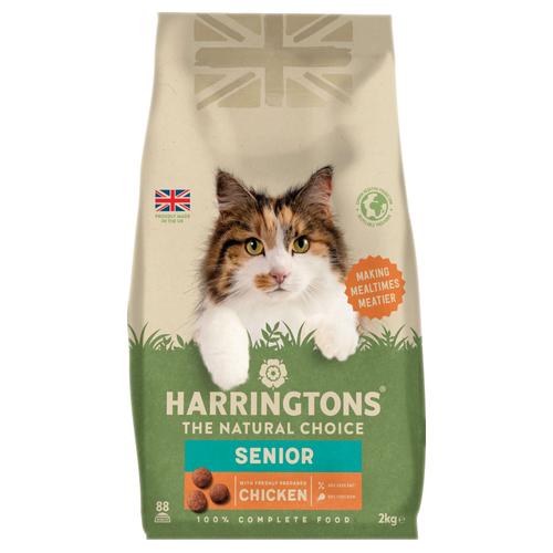 2x2kg Senior Chicken Harringtons Dry Cat Food