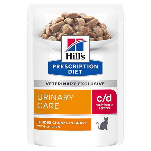 12x85g c/d Urinary Stress Chicken Hill's Prescription Diet Wet Cat Food