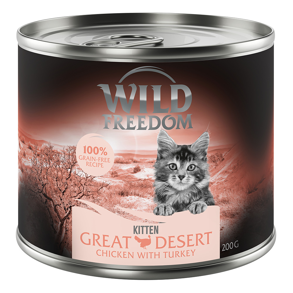 6x200g Kitten Chicken & Turkey Wild Desert Wild Freedom Wet Cat Food