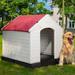 Tucker Murphy Pet™ Aunyae Dog House Plastic/Metal in Red/Gray/Blue | 38.8 H x 42 W x 38 D in | Wayfair D69FC07A1E2C4D9B9448A3ACF9279583