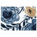 Blue 33 x 21 x 0.5 in Area Rug - Red Barrel Studio® Yonder Carnation Simple Spaces Floral Accent Rug w/ Flowers 21" X 33" | Wayfair