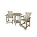 Red Barrel Studio® Phat Tommy Tall Outdoor Bistro Table & Chairs Set Plastic in Brown | 35.5 W x 35.5 D in | Wayfair