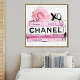 Etta Avenue™ Teen Fashion & Glam Dripping Roses & Fashion Books Books - Wrapped Canvas Graphic Art Print in Pink/White | Wayfair