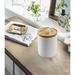 Yamazaki Home Stacked Accessory Trays w/ Wooden Lid, Plastic, Lid in White | 4.92 H x 3.94 W x 3.94 D in | Wayfair 5312