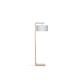 Lampadaire bambou abat-jour lin gris clair, h. 174cm