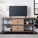 60'' Industrial Gorden Console TV Stand with 2 Drawer, 4 Shelf and Metal Base