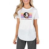Women's Concepts Sport White Florida State Seminoles Gable Knit T-Shirt