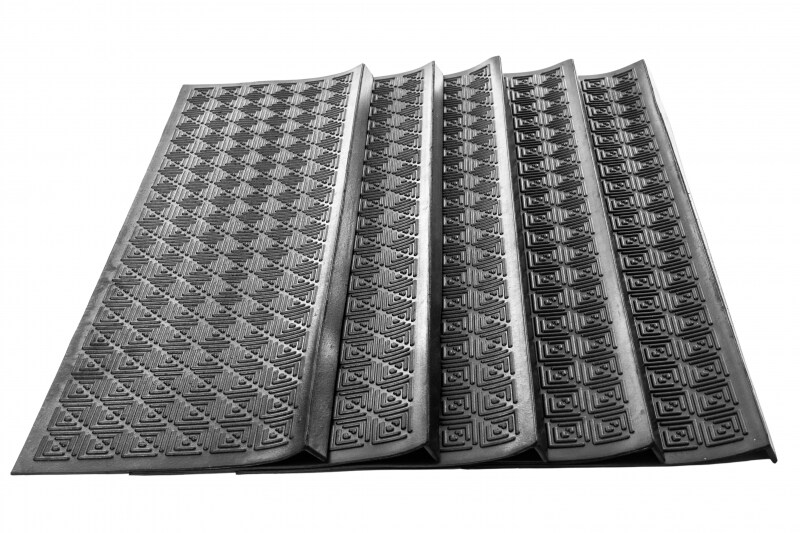5 Stck Stufenmatte AMALIA schwarz Jet-Line 25 x 107 cm rutschsicher rutschhemmend Image