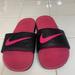Nike Shoes | 4 Youth Nike Slides In Great Condition. Black/Hot Pink | Color: Black/Pink | Size: 4g