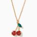 Kate Spade Jewelry | Kate Spade New York Ks Ma Cherie Red Cherry Crystal Necklace New | Color: Gold/Red | Size: Necklace