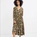 Madewell Dresses | Madewell Cinch-Waist Tiered Midi Dress In Wildblooms Size Small | Color: Green | Size: S