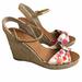 Kate Spade Shoes | Kate Spade Pink Purple Polka Dot Sandal Espadrille Wedges Sz 9.5 | Color: Pink/Purple | Size: 9.5