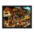 Pieter Bruegel The Elder The Dutch Proverbs Large Framed Art Print Poster Wall Decor 18x24